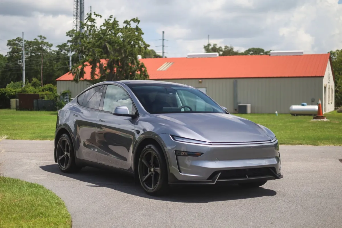 Gray SUV protected with clear paint protection film.